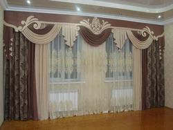 Modern curtains for the living room without lambrequins on the windows photo