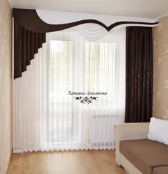 Современные шторы для гостиной без ламбрекенов на окна фото