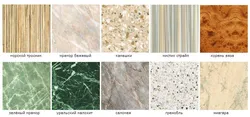 Colors of kitchen countertops photos with names