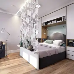 Design of a sleeping area in a one-room apartment