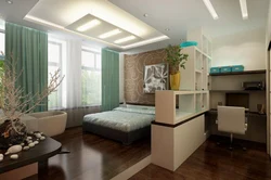 Design Of A Sleeping Area In A One-Room Apartment