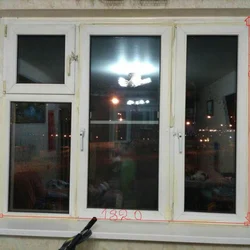 Plastic window with a window for the kitchen example photo