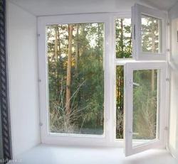 Пластиковое окно с форточкой на кухню пример фото