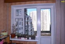 Plastic window with a window for the kitchen example photo