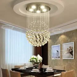 Crystal Chandelier In The Kitchen Interior