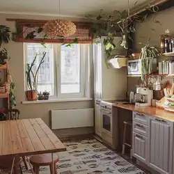 Do-it-yourself kitchen interior in an apartment