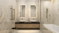 Porcelain stoneware 1200x600 bathroom design