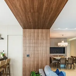 Photo of kitchen ceiling made of MDF