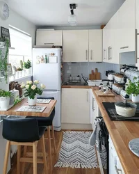 How to place everything in a small kitchen 6 sq m photo