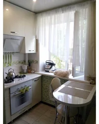 How to place everything in a small kitchen 6 sq m photo