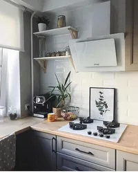 How to place everything in a small kitchen 6 sq m photo