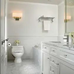 Сочетание белого в интерьере ванной