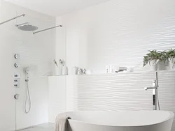 White bathroom tiles photo