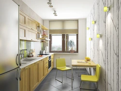 Elongated kitchen design 8 m