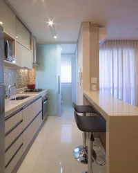 Elongated kitchen design 8 m