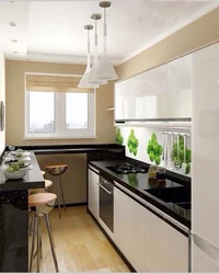 Elongated kitchen design 8 m