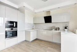 White matte kitchen design photo