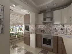 Kitchen Design With A Combined Loggia