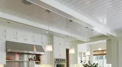 Ceiling in the kitchen photo mdf