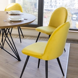 Kitchen With Yellow Chairs Photo