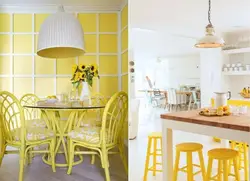 Kitchen Design With Yellow Chairs