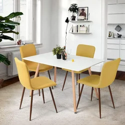 Kitchen Design With Yellow Chairs