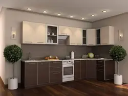 Kitchen design brown set