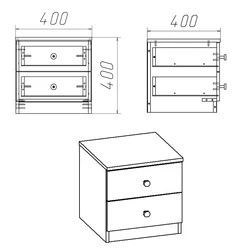 Тумбочки в спальню фото размеры