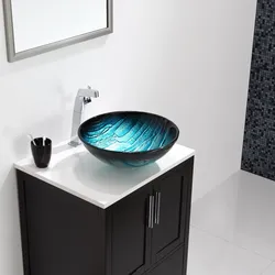 Sink bowl on the countertop in the bathroom photo