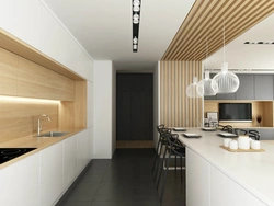 Kitchen to the ceiling and suspended ceiling photo white