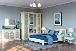 Country Angstrom bedroom in the interior photo
