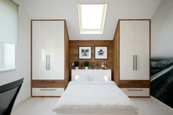 Дизайн Спальни Кровать И Шкаф На Одной Стороне