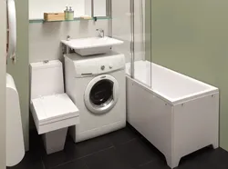 Дизайн ванны раковина над стиральной