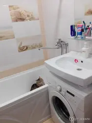 Bath design sink above washing machine