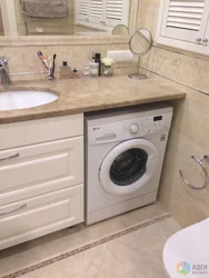 Bathroom countertop for washing machine photo