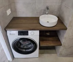 Countertop ҳаммом барои акс мошини ҷомашӯӣ