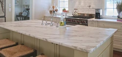 Countertop Made Of Artificial Marble For The Kitchen Photo