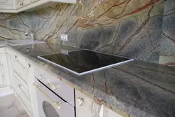 Столешница из искусственного мрамора для кухни фото