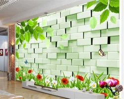 Adhesive panels for the kitchen on the wall photo