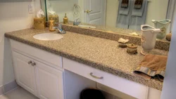 Countertop made of artificial stone in the bathroom design