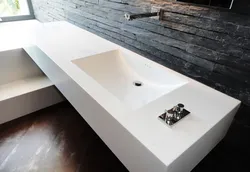 Countertop made of artificial stone in the bathroom design