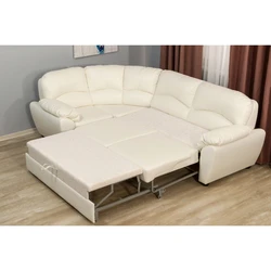 Современный угловой диван со спальным местом фото