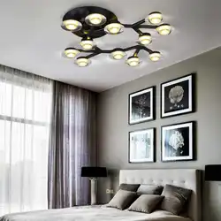 Chandeliers In The Bedroom For A Suspended Ceiling Photo In The Interior