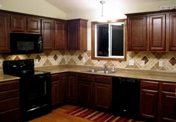 Brown Kitchen Photo Which Wallpaper Is Suitable