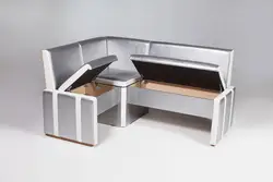 Corner Sofa For The Kitchen With Drawers Photo