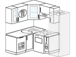 Small Kitchen Design With Refrigerator And Dishwasher Design