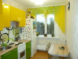 Wallpaper for the kitchen in Khrushchev, real photos