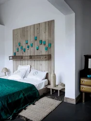 How to decorate the headboard of a bed in the bedroom with your own photos