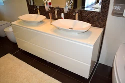 Bath Cabinet With Countertop Sink Photo