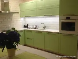 Kitchen With Green Tile Splashback Design